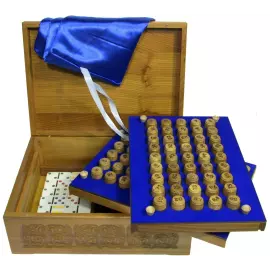 Русское лото в резной шкатулке из ясеня "Кремль"