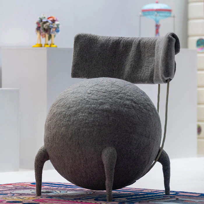 Lymphochair chair by Taras Zheltyshev, grey