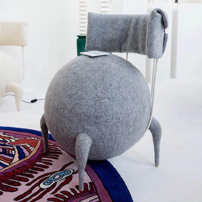 Lymphochair chair by Taras Zheltyshev, grey