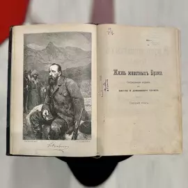 Книга «Жизнь животных Брэма», Брем А.Э, Санкт-Петербург, 1902 г.