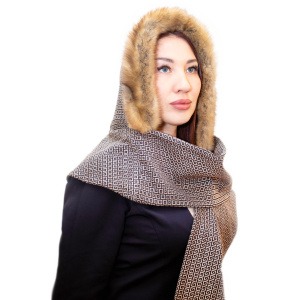Women's bonnet with sable fur trim "Galant"