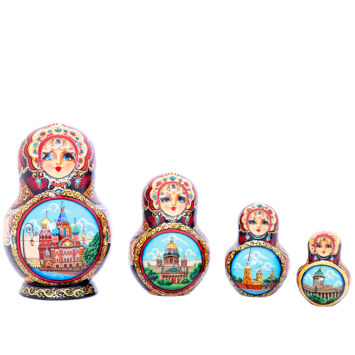 Matryoshka doll for 10 people "Saint Petersburg" 20 cm