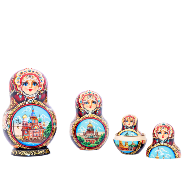 Matryoshka doll for 10 people "Saint Petersburg" 20 cm
