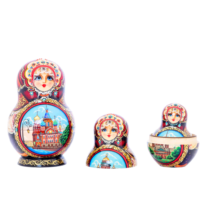 Matryoshka doll for 10 people "Saint Petersburg" 20 cm