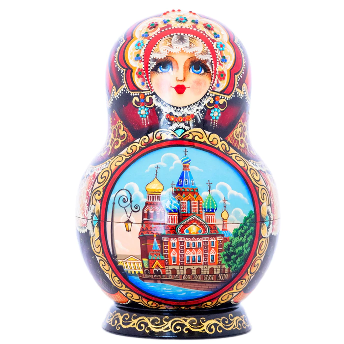 Matryoshka doll for 10 people "Saint Petersburg" 20 cm