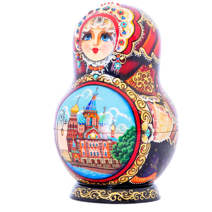 Matryoshka doll for 10 people "Saint Petersburg" 20 cm