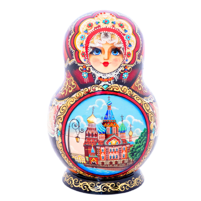 Matryoshka doll for 10 people "Saint Petersburg" 20 cm