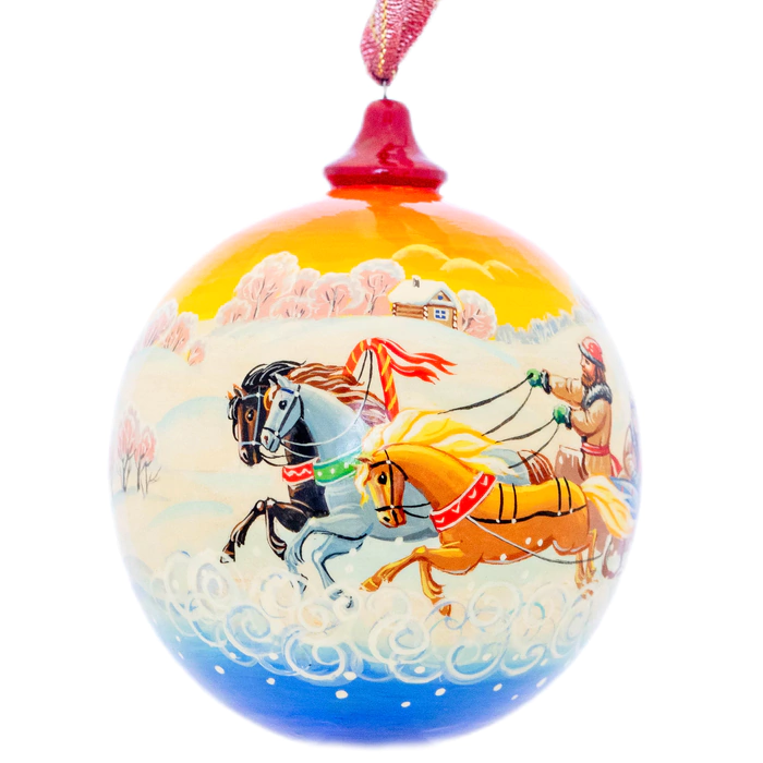 Christmas tree ball made of lime "Winter"