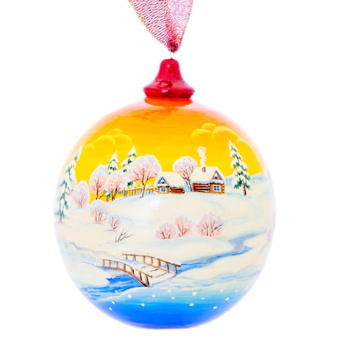 Christmas tree ball made of lime "Winter"
