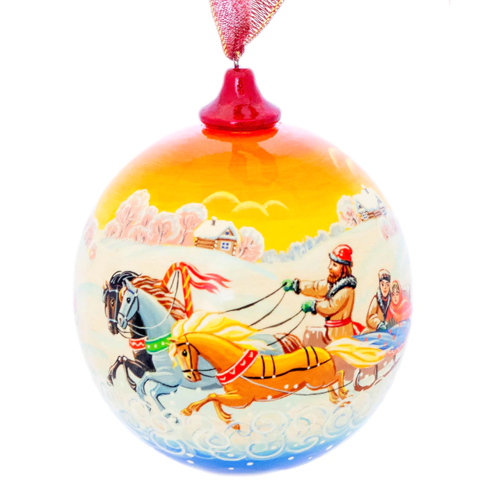 Christmas tree ball made of lime "Winter"