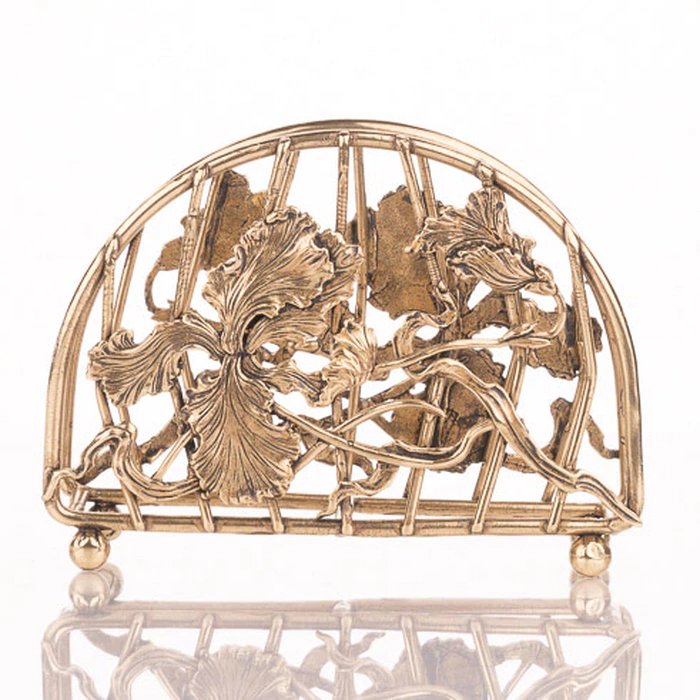 Napkin holder made of brass "Iris"
