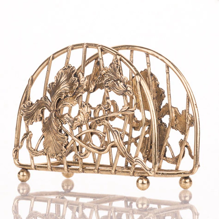 Napkin holder made of brass "Iris"