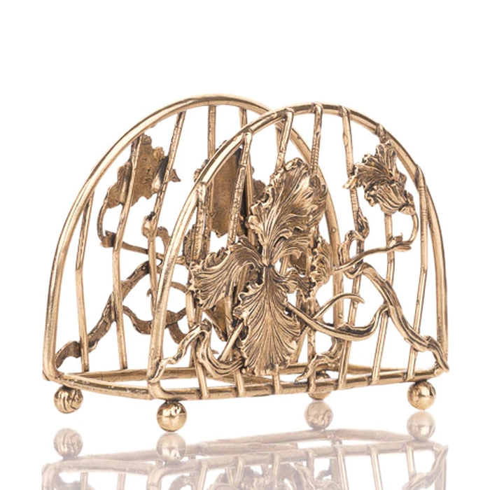 Napkin holder made of brass "Iris"