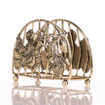 Brass "Magnolia" napkin holder