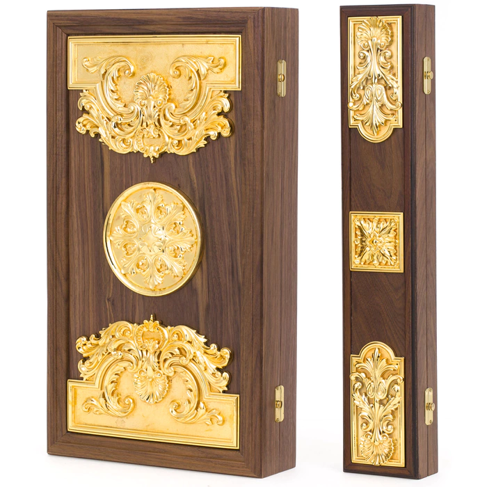 Backgammon made of precious wood "Decorated" Zlatoust
