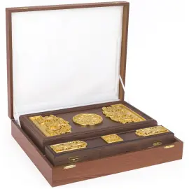 Backgammon made of precious wood "Decorated" Zlatoust