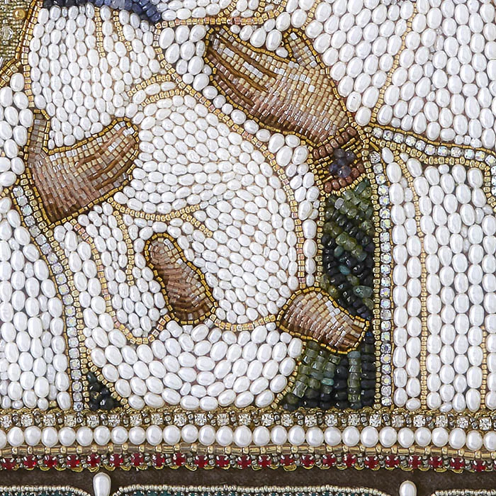 The embroidered icon of Our Lady of Vladimir