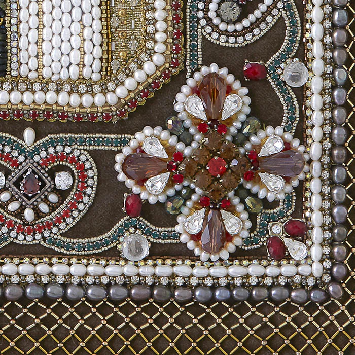 The embroidered icon of Our Lady of Vladimir