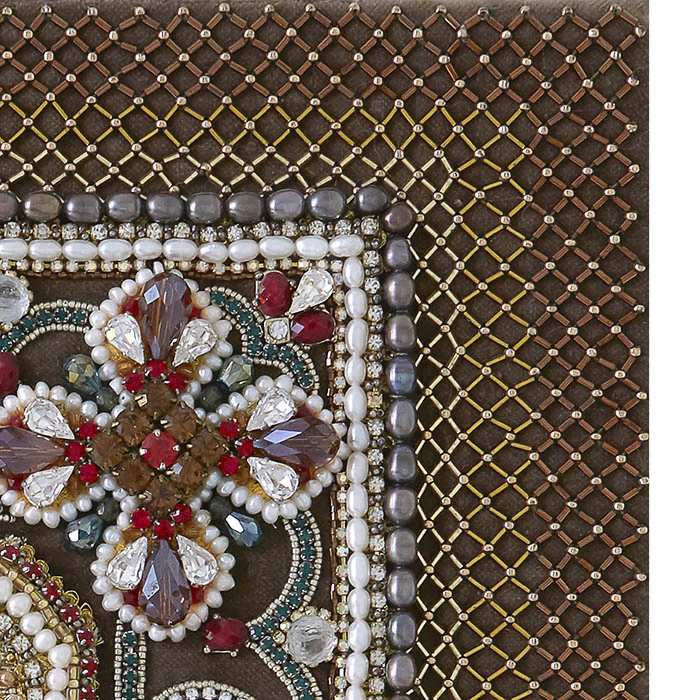The embroidered icon of Our Lady of Vladimir