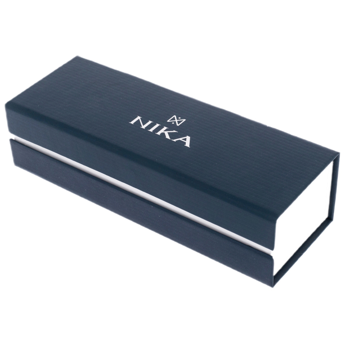 Fountain pen made of silver and brass "Status" black and silver