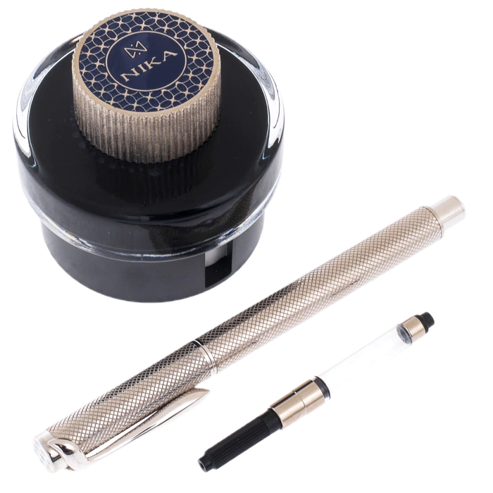 Fountain pen made of gold and silver "Status"