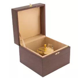 Икорница с крышкой "Кадка" на подставке,  Златоуст