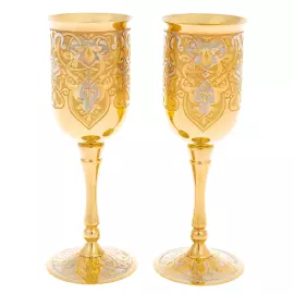 Set of wine glasses "Patterned" Zlatoust for 2 persons