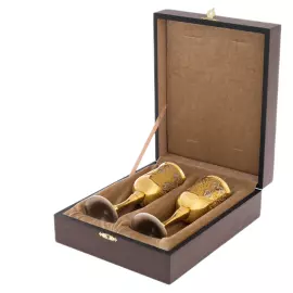 Set of wine glasses "Patterned" Zlatoust for 2 persons