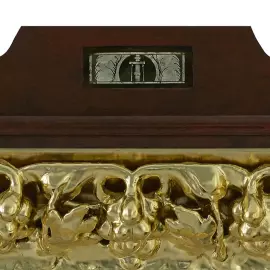 Вышитая венчальная пара "Богоматерь Владимирская. Господь Вседержитель" в киоте