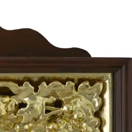 Вышитая венчальная пара "Богоматерь Владимирская. Господь Вседержитель" в киоте