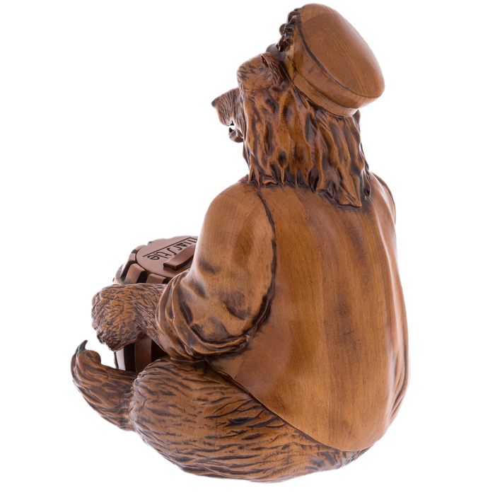Honey pan made of solid beech "Bear with a barrel"