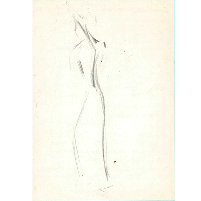 A handwritten draft with drawings by the writer Eduard Uspensky