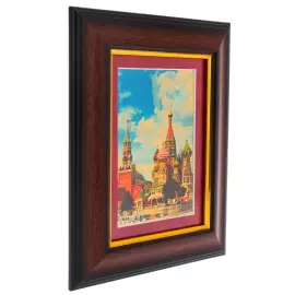Gift set "Moscow" with a book and a painting "Kremlin" in a lacquered box, in Chinese