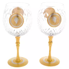 Набор бокалов для вина "Виноград" на 2 персоны, Златоуст