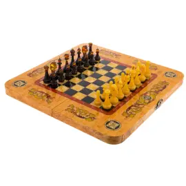 Шахматы из янтаря и карельской березы "Классика" Шахматы из янтаря и карельской березы "Классика"