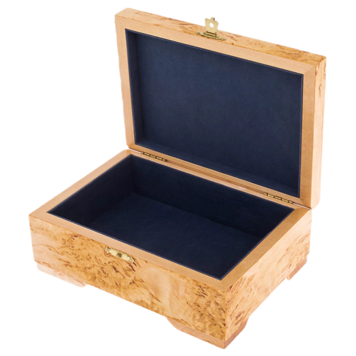 Karelian birch jewelry box "Dark Butterfly"
