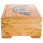 Шкатулка для украшений из карельской березы "Тёмная бабочка"