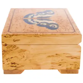 Шкатулка для украшений из карельской березы "Тёмная бабочка"