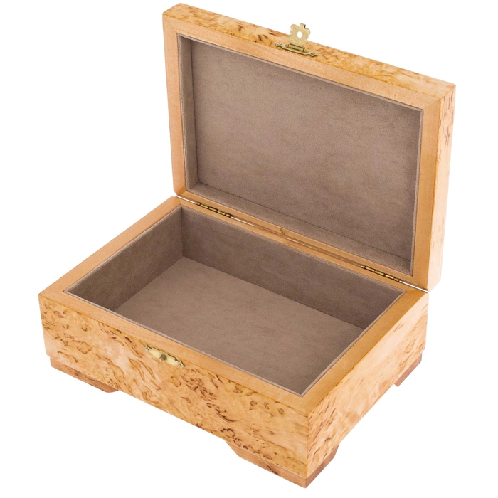 Karelian birch jewelry box "Light Butterfly"