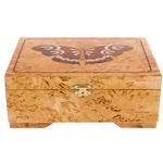 Karelian birch jewelry box "Light Butterfly"