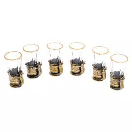 Набор стопок "Щука" на 6 персон, в кейсе