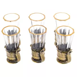 Набор стопок "Щука" на 6 персон, в кейсе