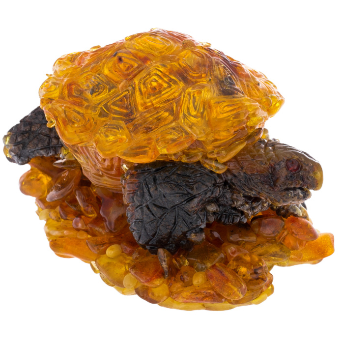 Souvenir box made of amber "Turtle"