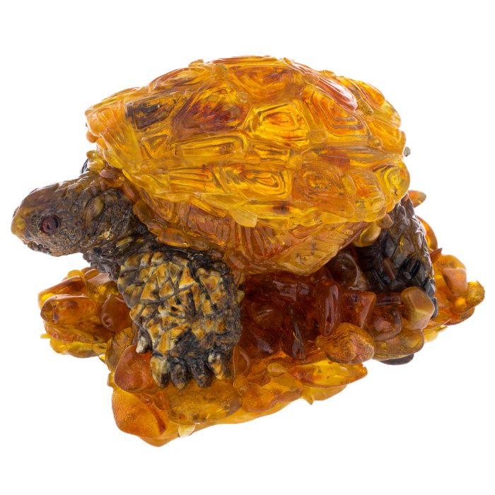 Souvenir box made of amber "Turtle"