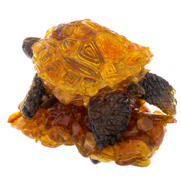Souvenir box made of amber "Turtle"
