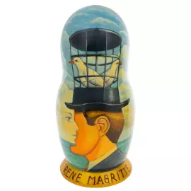 Матрешка на 5 мест "Рене Магритт" 21 см