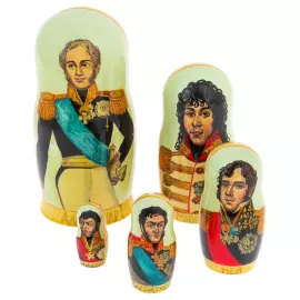 Matryoshka doll for 5 places "1812" 21 cm