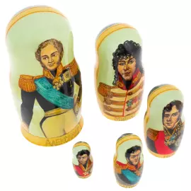 Matryoshka doll for 5 places "1812" 21 cm