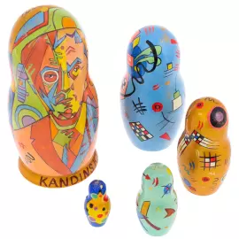 Matryoshka doll for 5 places "Kandinsky" 21 cm