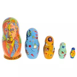Matryoshka doll for 5 places "Kandinsky" 21 cm